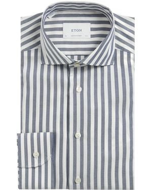 Eton Cotton Bengal Stripe Shirt - Blue