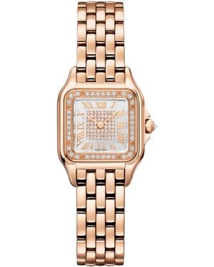 Cartier Small Rose And Diamond Panthère De Watch - Metallic