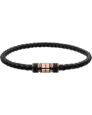 Chopard Leather And Rose Classic Racing Bracelet - Black