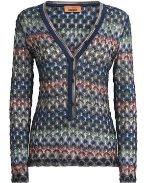 Missoni Chevron Button Sweater - Blue