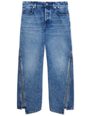 Loewe X Paula's Ibiza Split-Leg Mid-Rise Flared Jeans - Blue
