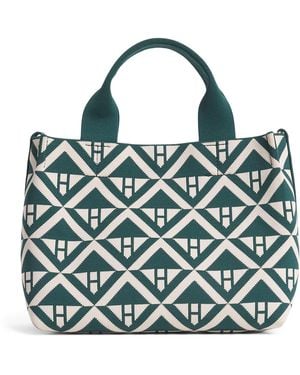 Harrods Small Geometric Tote Bag - Green