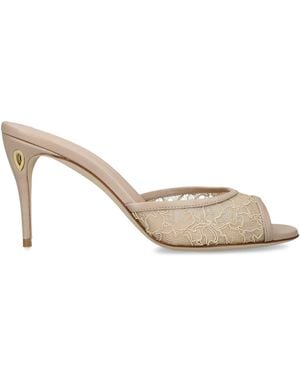 Jennifer Chamandi Lace Guido Mules 85 - Natural
