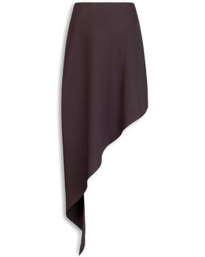 Alaïa Asymmetric Mini Skirt - Purple