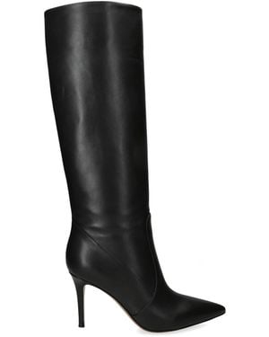 Gianvito Rossi Leather Hansen Knee-High Boots 85 - Black