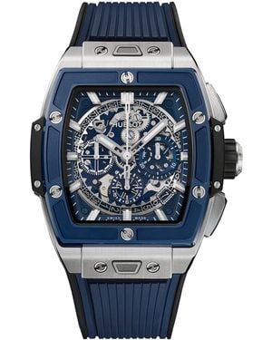 Hublot Titanium And Ceramic Spirit Of The Big Bang Chronograph Watch - Blue
