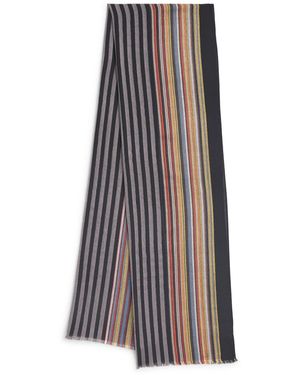Paul Smith Signature Stripe Scarf - Brown