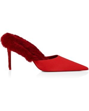 Christian Louboutin Km Embellished Heeled Mules 85 - Red