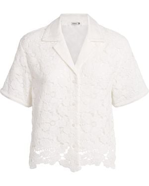 Jonathan Simkhai Lace Glenn Camp Shirt - White