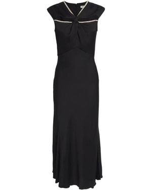 Sandro Crystal-Embellished Midi Dress - Black