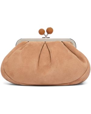 Weekend by Maxmara Suede Pasticcino Clutch Bag - Natural