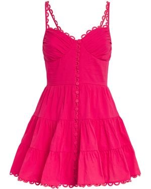 Charo Ruiz Cotton Lace Angy Mini Dress - Pink