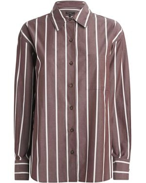 Rag & Bone Cotton Stripe Connie Shirt - Purple