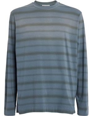 Our Legacy Cotton Long-Sleeve Stripe T-Shirt - Blue
