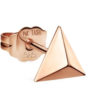 Maria Tash Faceted Triangle Stud Earring - Pink