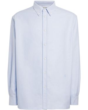 JW Anderson Cotton Oxford Shirt - Blue