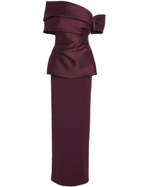 Solace London Satin Lucine Maxi Dress - Purple