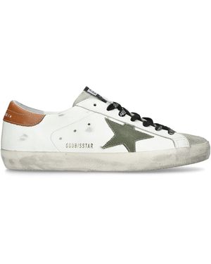 Golden Goose Leather Super Star Trainers - Brown