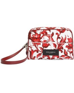 Dolce & Gabbana Majolica Print Messenger Bag - Red