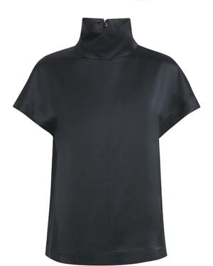 Anine Bing High-Neck Samson Top - Black