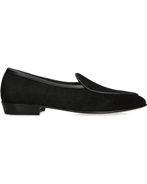 Baudoin & Lange Suede Sagan Classic Loafers - Black