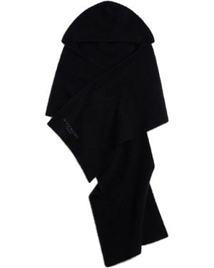 Givenchy Alpaca-Blend Hooded Scarf - Black