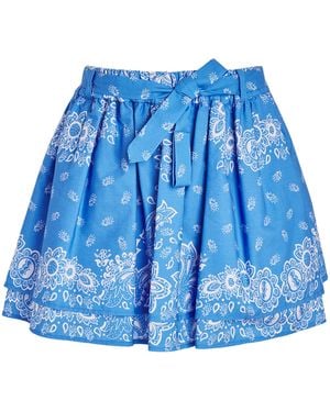 Maje Paisley Print Mini Skirt - Blue