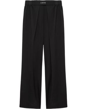 Loewe Wool-Blend Tailored Pants - Black