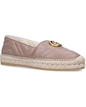 Gucci Leather Espadrille With Double G - Pink