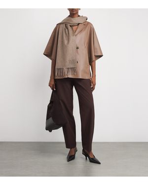 Max Mara Cotton Gabardine Sigfrid Cape in Natural | Lyst