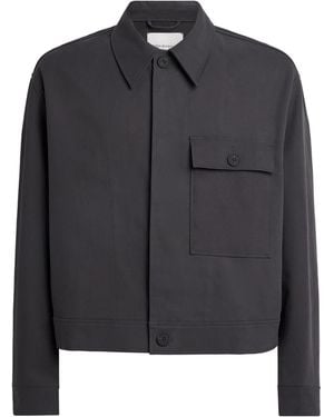 Studio Nicholson Cotton Concealed Placket Overshirt - Black