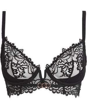 Simone Perele Lace Padded Idole Underwired Bra - Black