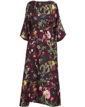 La DoubleJ Floral Kaftan Maxi Dress - Red
