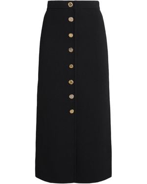 Claudie Pierlot Braid-Detail Midi Skirt - Black