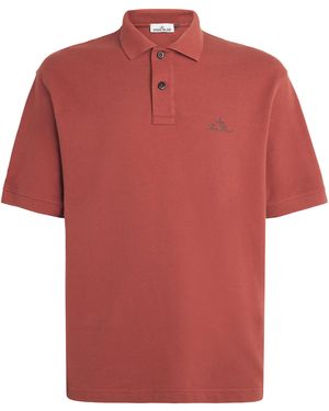 Stone Island Cotton Embroidered Polo Shirt