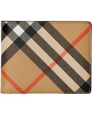 Burberry Slim Check Bifold Wallet - Metallic