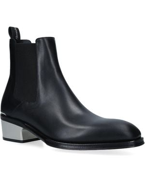 McQueen Metal Heel Chelsea Boots - Black