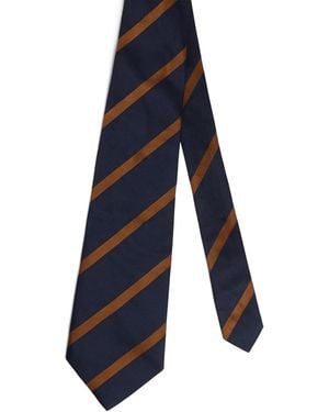 dunhill Silk Printed Tie - Blue