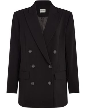 Claudie Pierlot Double-Breasted Tailored Blazer - Black
