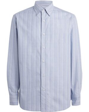 Brioni Cotton Check Shirt - Blue