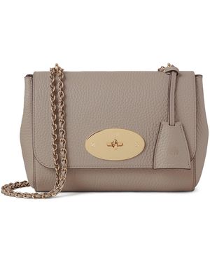 Mulberry Leather Lily Shoulder Bag - Grey