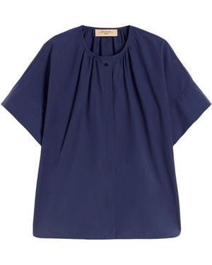Weekend by Maxmara Cotton Poplin Blouse - Blue