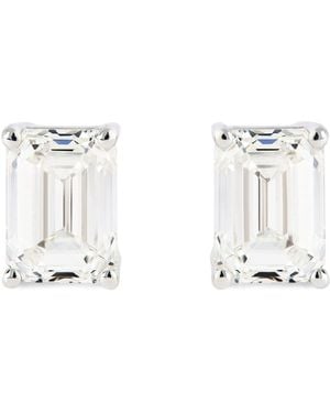 Harrods And Diamond Stud Earrings - White
