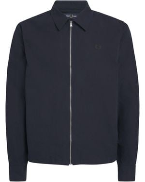 Fred Perry Zip-Up Overshirt - Blue