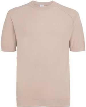 Eleventy Cotton Knitted T-Shirt - Natural