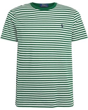Polo Ralph Lauren Cotton Stripe Polo Pony T-Shirt - Green