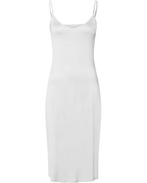 Hanro Satin Midi Dress - White