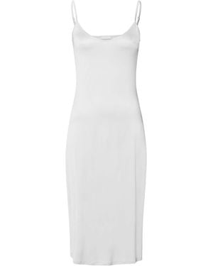 Hanro Satin Midi Dress - White