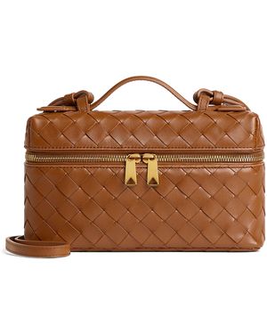 Bottega Veneta Leather Bang Bang Vanity Case Bag - Brown