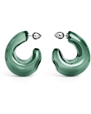 Alaïa Glass Bubble Hoop Earrings - Green